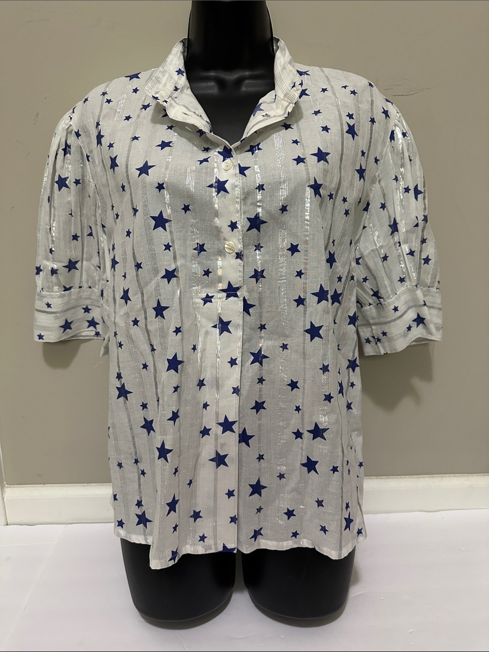 STARK X blue stars metallic popover top L